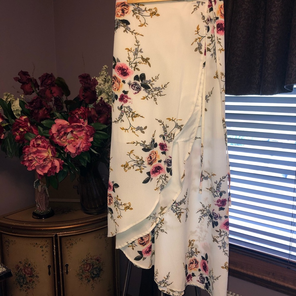 Floral Wrap Skirt/Beach Cover Up